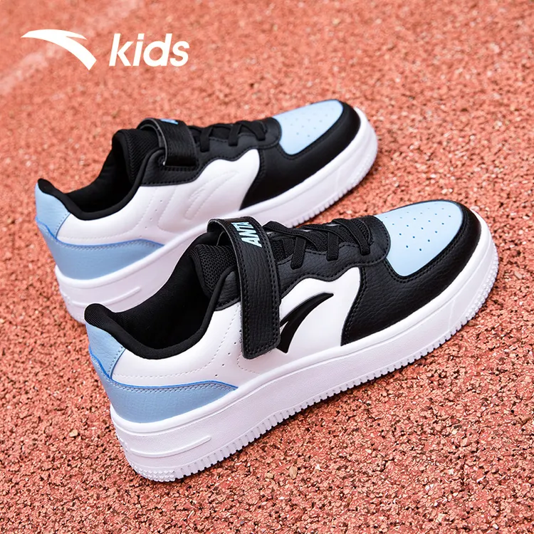 安踏儿童童鞋运动鞋2025新款秋季皮面小白鞋中大童男童板鞋潮鞋子