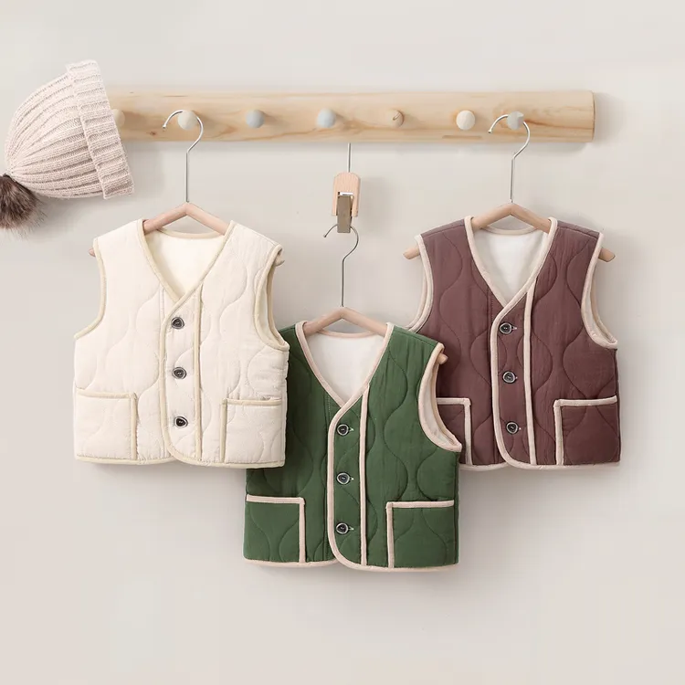 儿童秋冬马甲幼儿园宝宝加绒冬款背心中小大棉马夹小学生男女童装