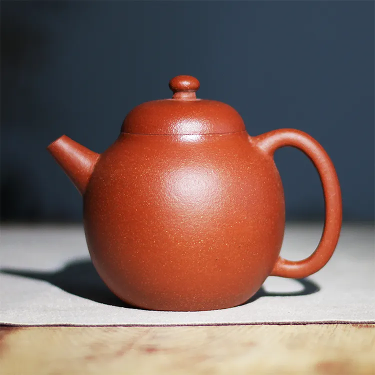 宜兴陶瓷艺师手工朱泥小品工艺功夫茶具鹿鸣艺术浓郁图案落地
