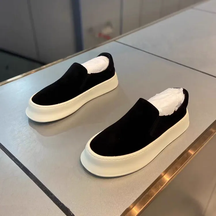 男士反毛皮一脚蹬懒人鞋透气春秋季低帮潮流百搭休闲运动板鞋潮鞋