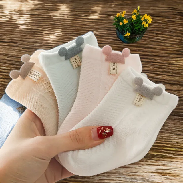 新生婴儿袜子夏季纯棉0一3月6初生婴幼儿1岁宝宝女童薄袜子婴幼儿