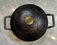 21/25厘米飞象锅铁盖子无涂层铸铁锅