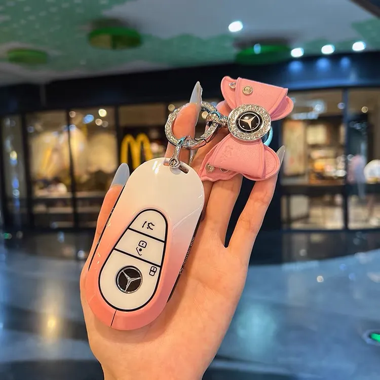 适用于新款奔驰E300钥匙套C级C200L壳C260L新S级S400L包S450L车扣