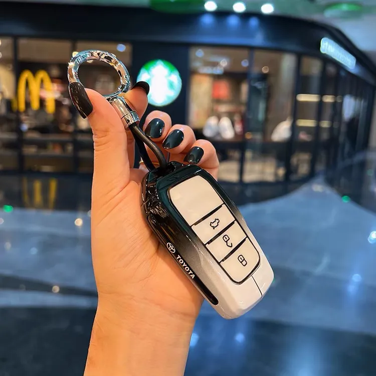 适用丰田钥匙套普拉多汉兰达卡罗拉霸道锐志兰德酷路泽包壳扣