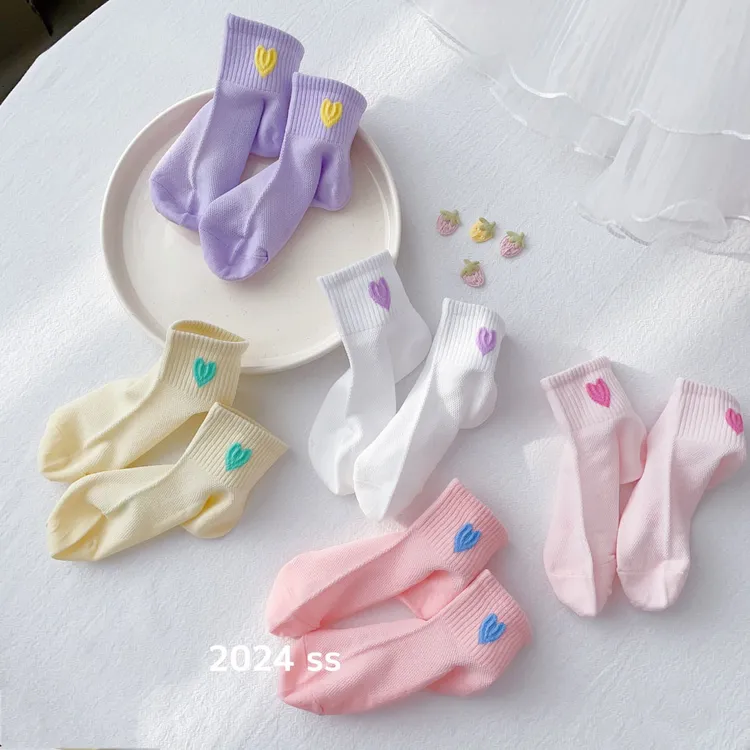 【现货】夏款五双儿童袜子棉袜女童春夏网眼童袜儿童透气百搭