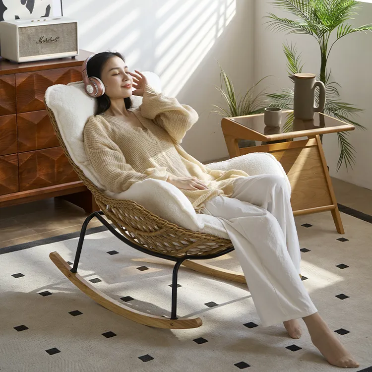 摇椅躺椅懒人沙发大人休闲阳台藤编沙发椅家用客厅网红户外摇摇椅