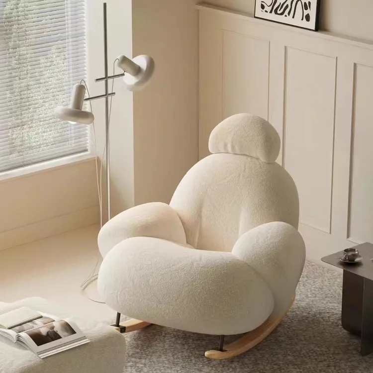 摇椅家用阳台躺椅休闲椅客厅沙发椅网红单人沙发懒人椅大白摇摇椅