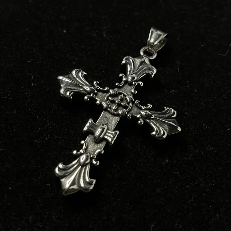 钛钢项链 klx个性时尚小众手工复古坠链轻奢欧美重工男士吊坠百搭