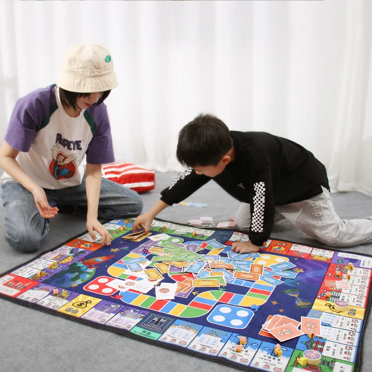 赛和飞行棋富翁地毯大号二合一超大号儿童玩具聚会强手棋环游世界