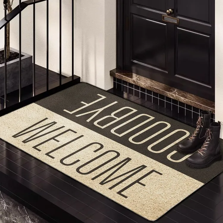 暖藻welcome简约入户门地垫丝圈门垫大面积门外室外地毯耐脏防滑