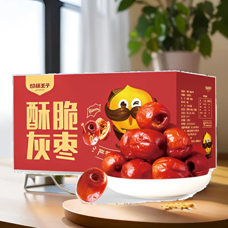 切糕王子香酥脆枣220g/箱 无核脆枣去核新疆烘干营养空心灰枣袋装