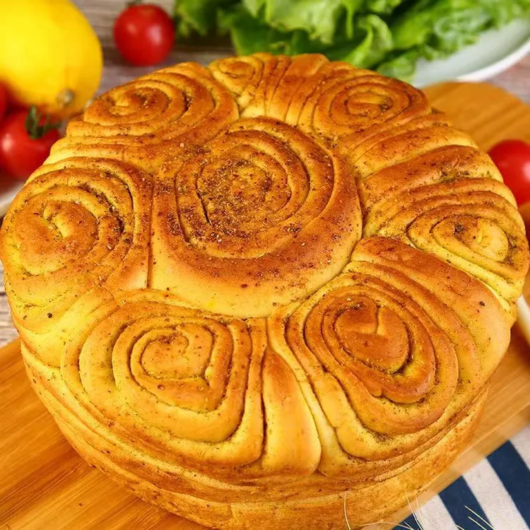 陕北特色烤花馍青海甘肃烤馍花卷馍手工焜锅馍馍早餐糕点酥香烤馍