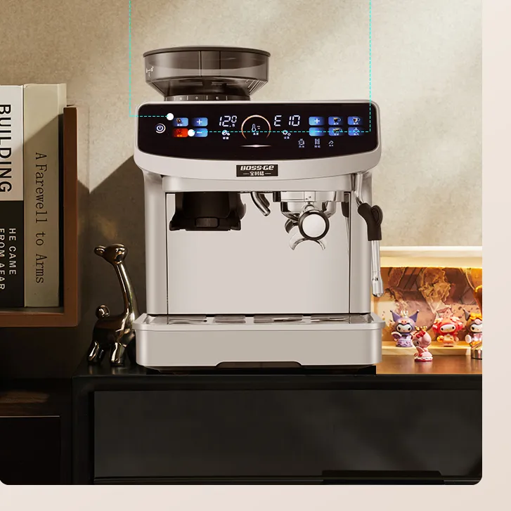 宝时格意美式咖啡机商家两用研磨一体半自动蒸汽浓缩咖啡机