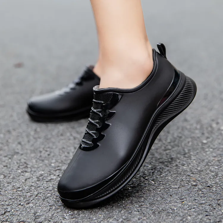 浅口女款雨鞋低帮厚底舒适工作防水鞋雨天外出防滑胶鞋耐磨雨靴