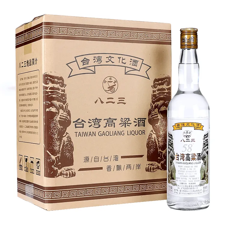 明水堂台湾高粱酒八二三58度高度酿造纯粮食酒浓香型58度600ml/瓶