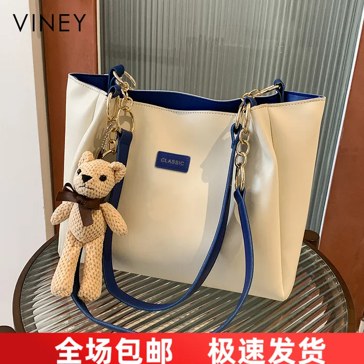 Viney真皮包包女通勤小众大容量单肩腋下包生日新年礼物送女生
