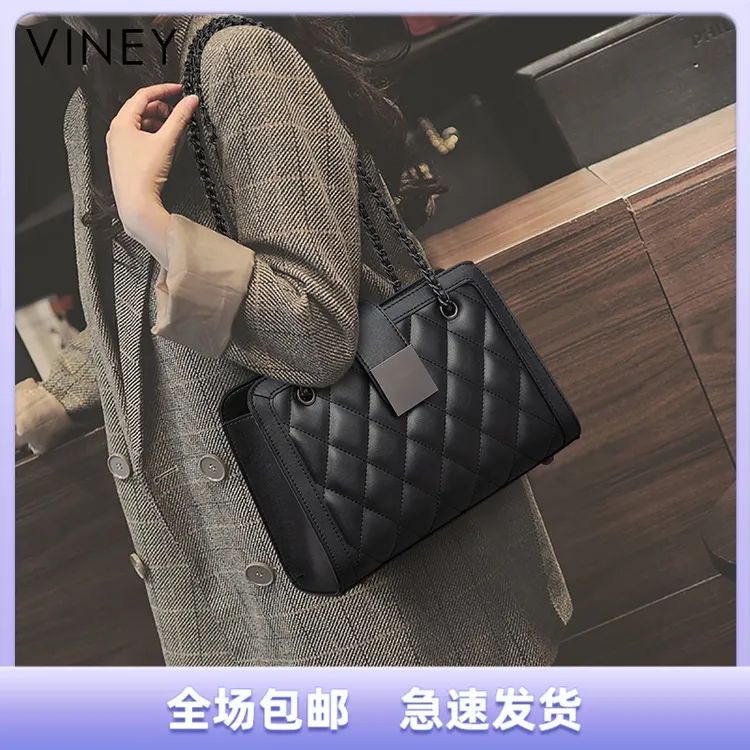 Viney真皮包包女包高级斜挎包轻奢单肩腋下生日礼物送女友送老婆