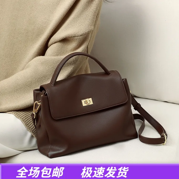 Viney真皮包包女2025新款斜挎手提百搭单肩生日礼物送女友送老婆