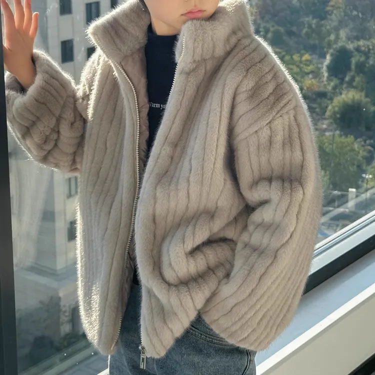 儿童冬季加棉加厚棉服外套男童女童水貂毛上衣宝宝洋气保暖外出服