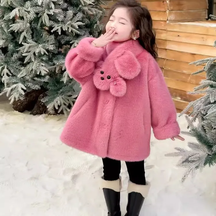 儿童冬装女童超好看棉衣宝宝加厚保暖外套小女孩洋气韩系可爱上衣