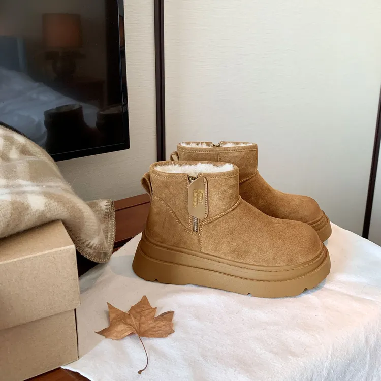 【sheii苏茵茵】小耳朵~保暖厚底冬季短筒雪地靴E4421307雪地鞋加厚