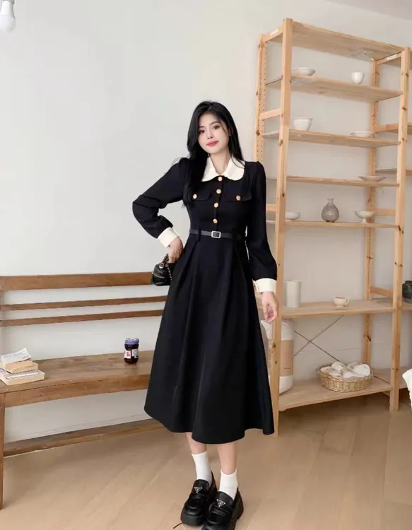 【佳人推荐】微胖大码收腰显瘦连衣裙