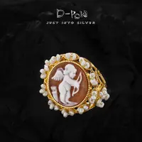 灯小炮 925银戒指 Cupid Ring“爱情天使”戒指——卡梅奥