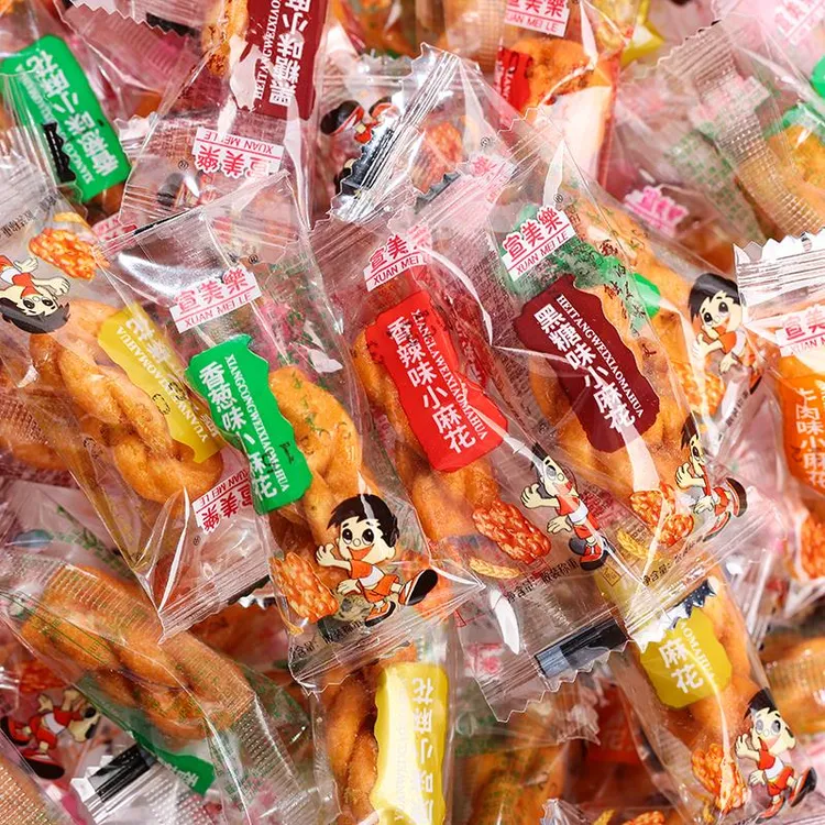 爆款同款宣美乐香酥小麻花办公室宵夜解馋追剧零食糕点心小吃1g笋