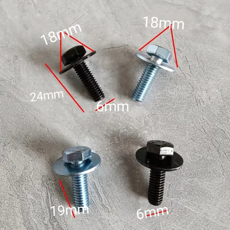 汽车修理厂专用6mm螺丝8.8高强度汽车专用螺丝6mm×24mm通用黑螺丝