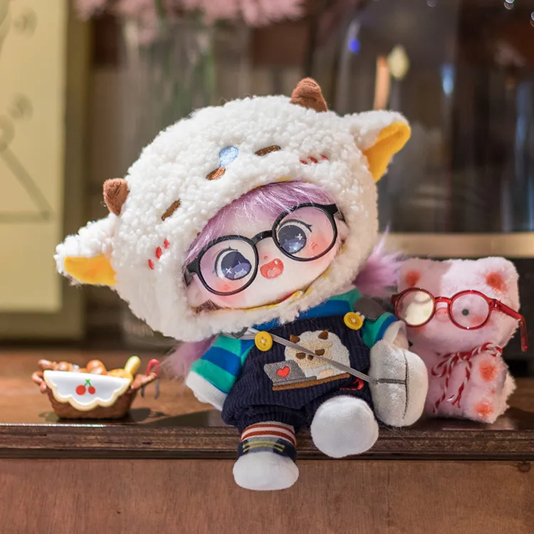 布优布优棉花娃娃原创正版现货娃衣套装打工小羊20cm毛绒公仔衣服