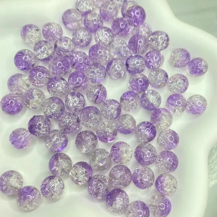 手工DIY琉璃珠珠手串手链材料包手工制作各种颜色洒金爆花润色