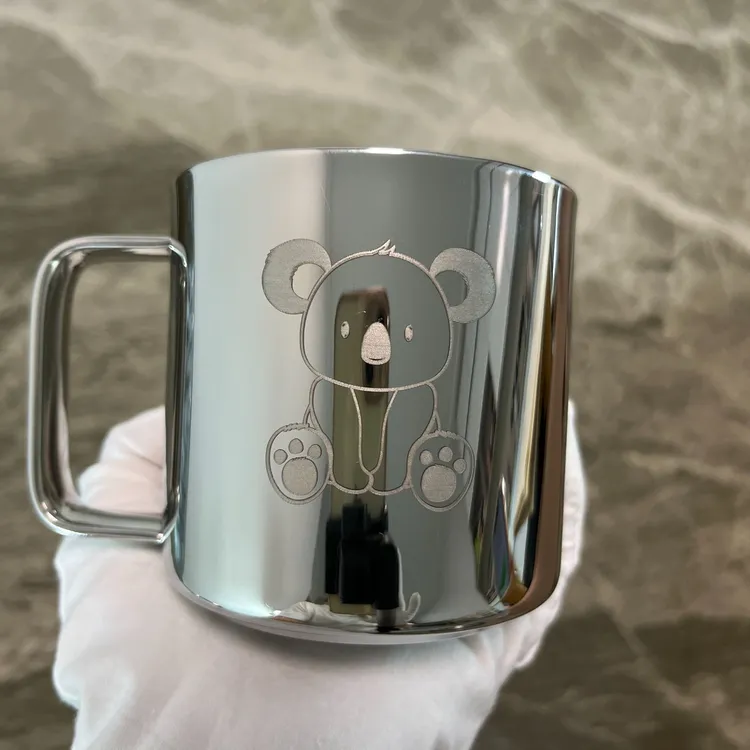  304不锈钢儿童水杯马克杯双层防烫杯咖啡杯茶水杯学生牛奶杯