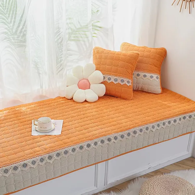网红现代简约灯芯绒窗台垫垫子防滑飘窗垫榻榻米客厅阳台垫可定制
