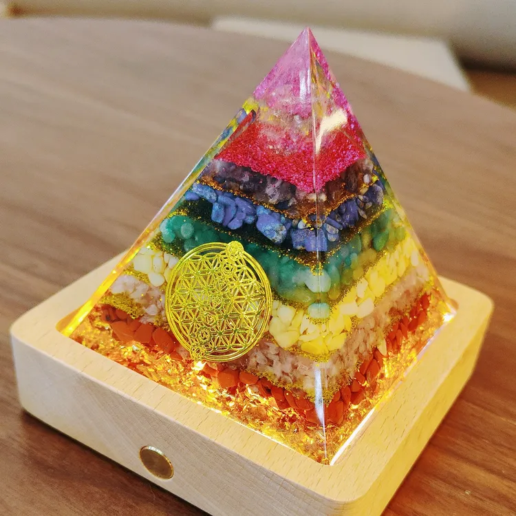 【吸引力金字塔】奥根水晶塔｜显化摆件｜许愿唐卡真品西藏纯手工