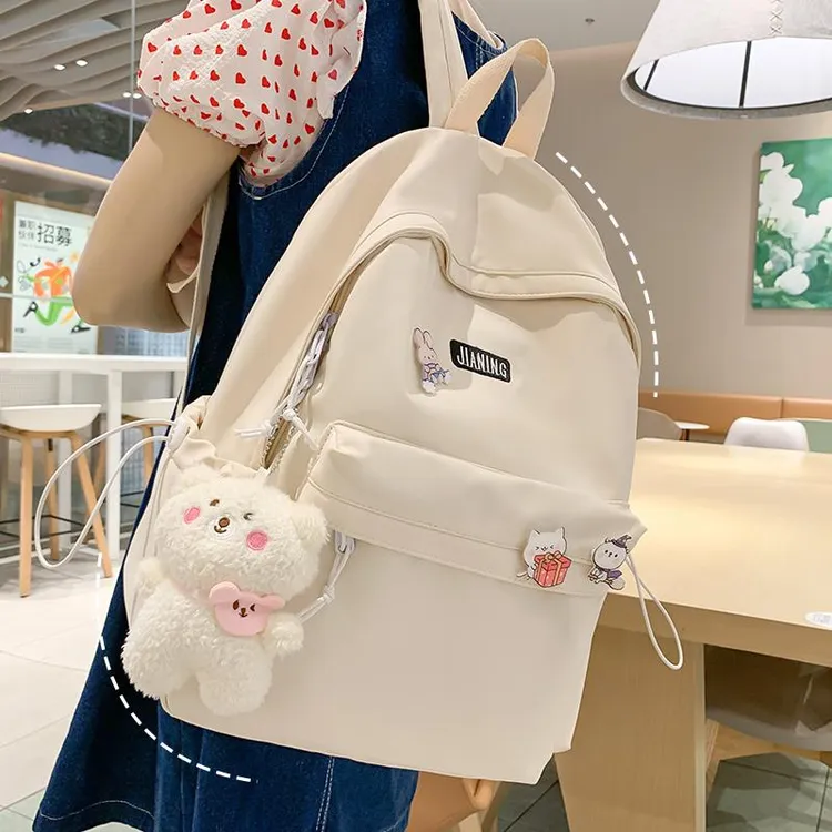 书包女中学生少女简约双肩包小清新小学生三至六年级轻便防水背包