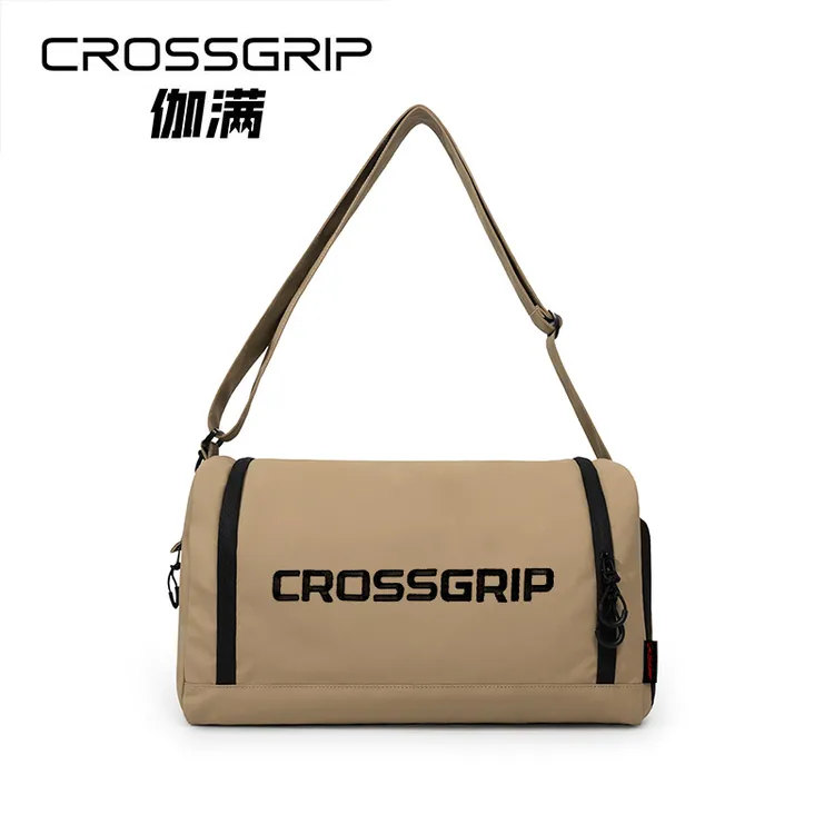 crossgrip刺绣健身包运动女通勤旅行大容量斜挎包潮流短途防水