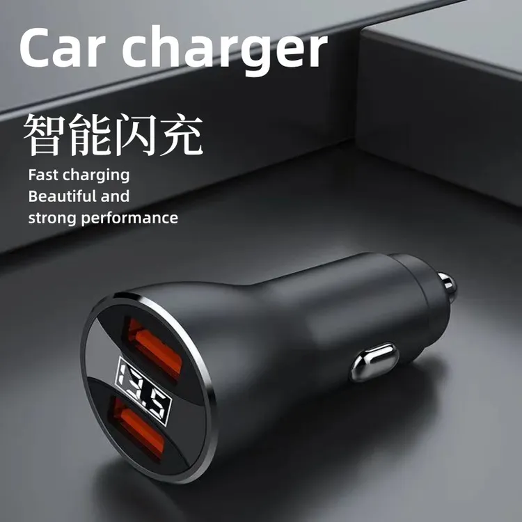 车载充电器汽车点烟器转换接头6A全兼容快闪充手机三合一数据线