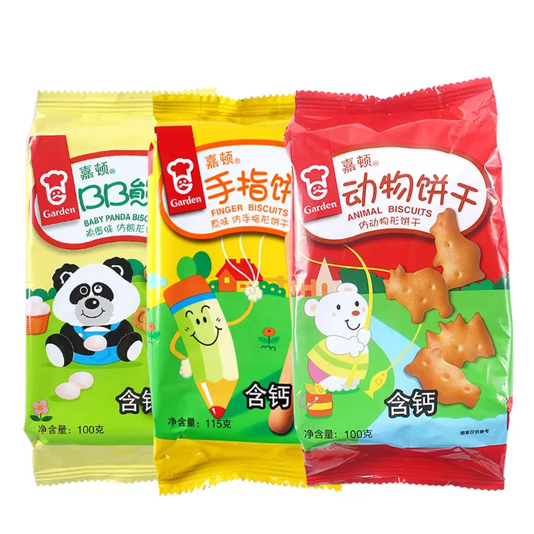 GARDEN/嘉顿动物饼干手指饼BB熊饼酥脆小包装美味营养