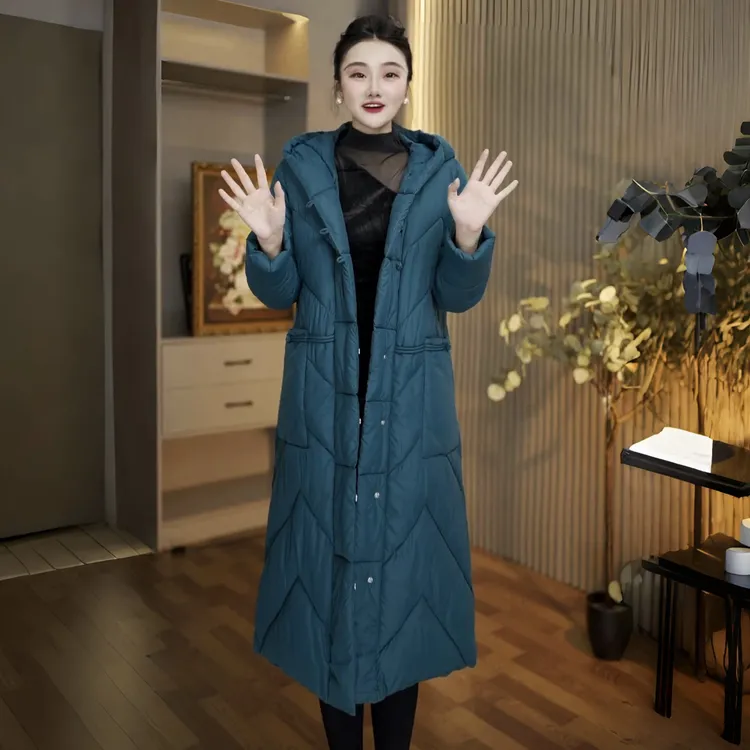 中国风棉衣2025新款棉服女冬季宽松大码长款过膝加厚棉袄外套