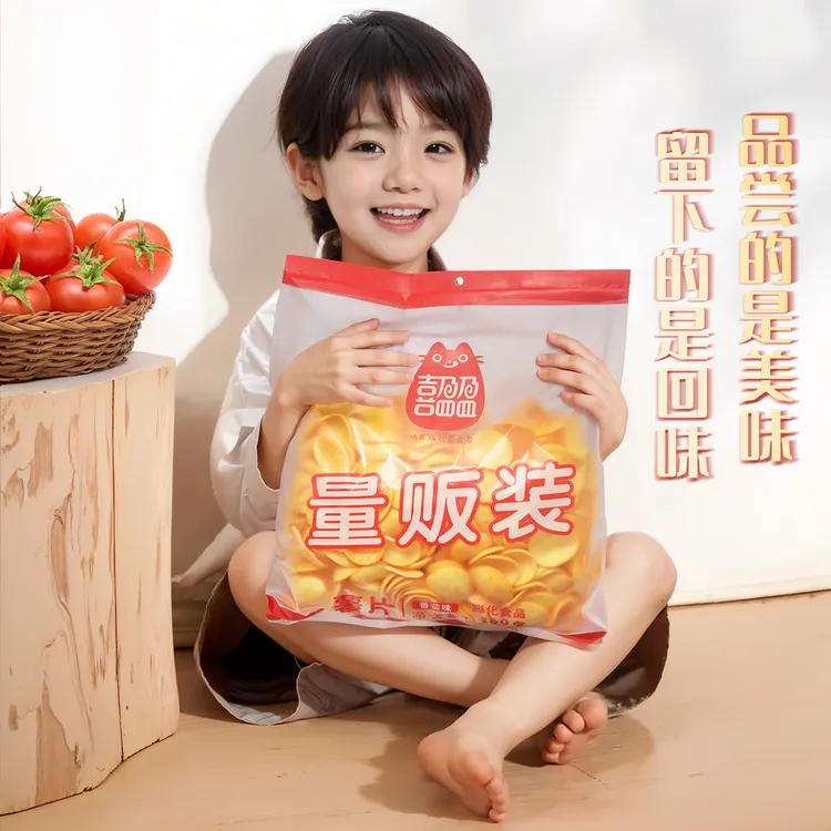 喜盈盈360g一大包薯片量贩装吃货零食推荐大包装美味酥脆解馋散装