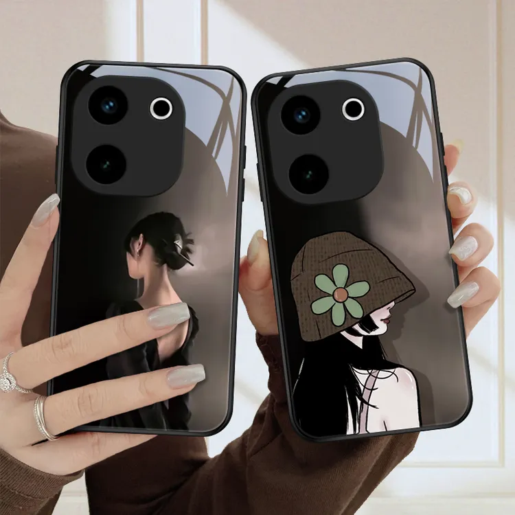 背影女孩适用VIVOY200手机壳vivoy200gt玻璃Y200GT网红新款全包时