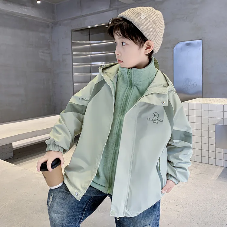 男童冲锋衣三合一2025新款儿童装中大童棉服冬季男孩衣服儿童秋冬