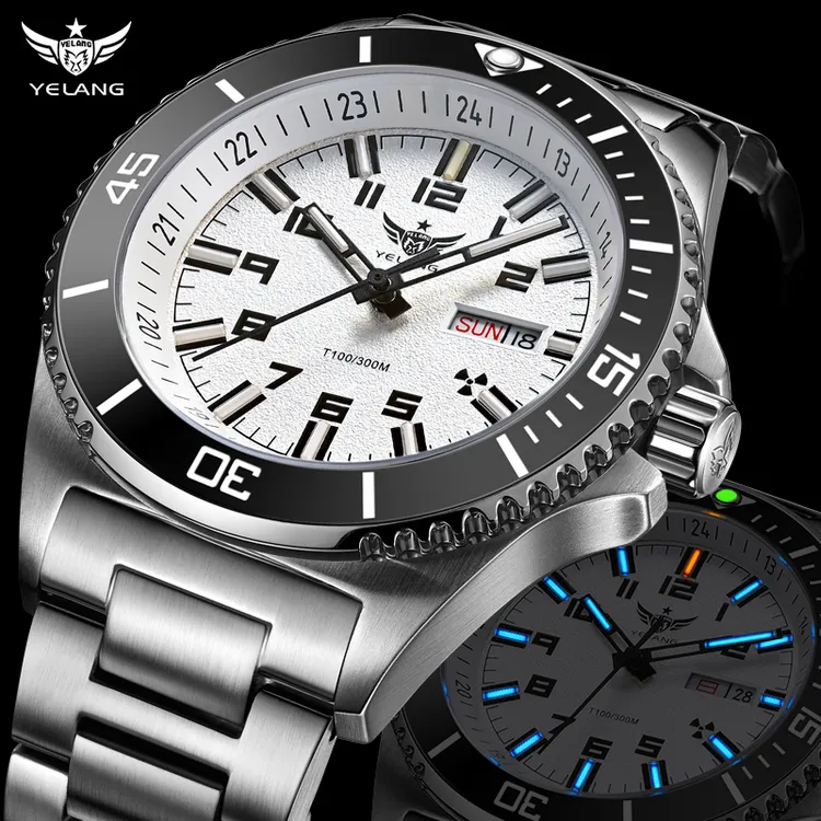 野狼水鬼手表男士自动机械表进口芯防水氚气夜光正品牌男表V1031商品图