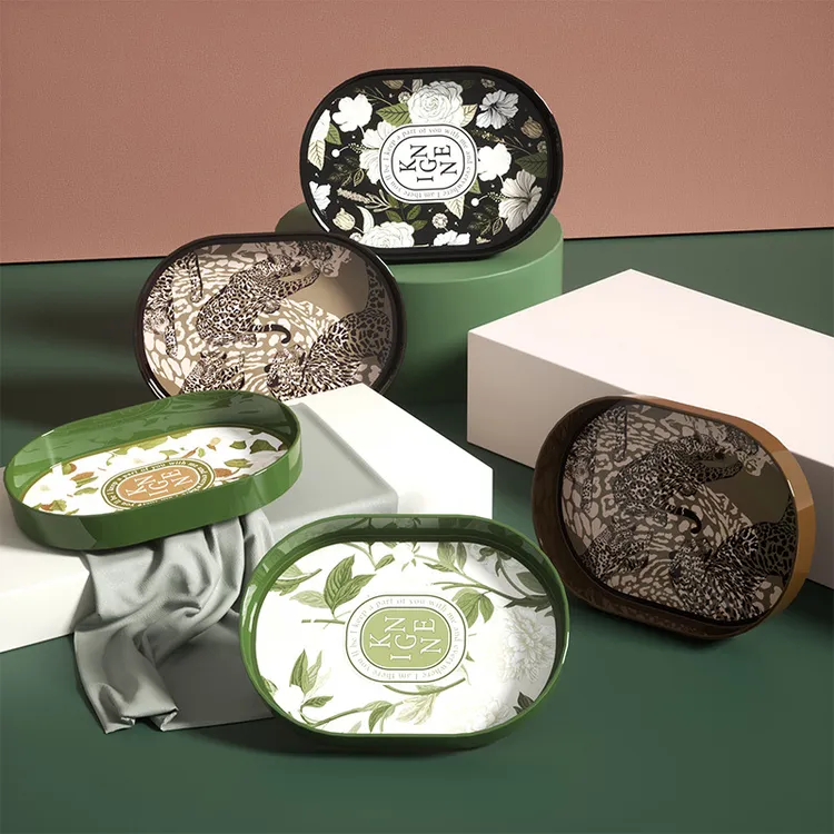 椭圆收纳盒收纳盒子桌面收纳塑料收纳盒新品日用百货密胺托盘