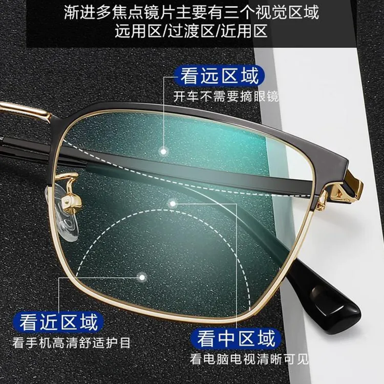（含泪清仓）苏西正品老花眼镜远近两用多焦点防蓝光老光镜感光变色