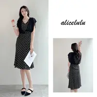 1【ALICE “重温旧梦”连衣裙】轻盈层次 复古波点 S2138086A