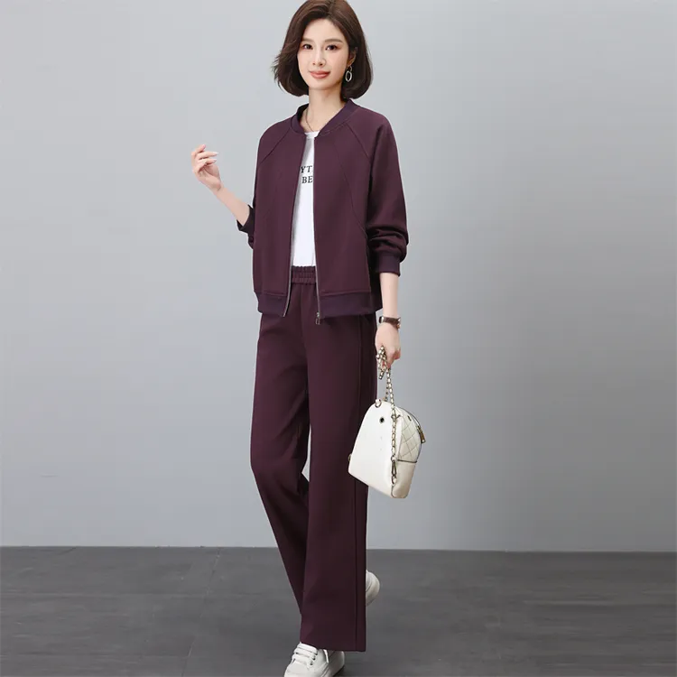 春秋休闲运动套装女2025新款时尚减龄小个子中年妈妈卫衣裤两件套