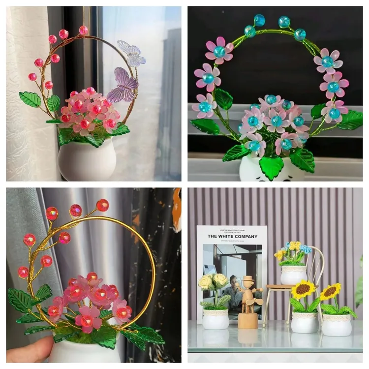 【班班精选】【百变万能】烂漫樱花手工桌摆居家车载小盆栽精致材料包