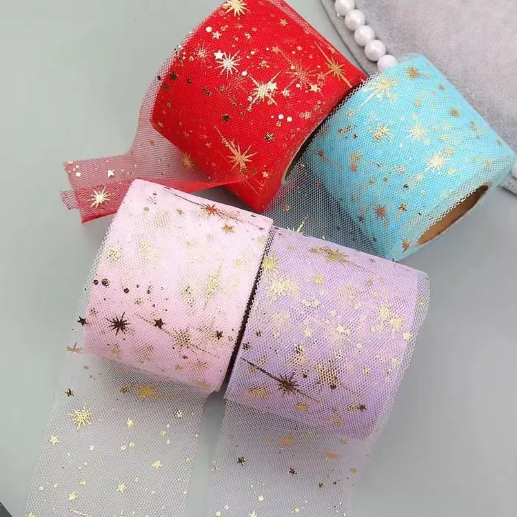 【班班精选】买三送一6cmm星星纱TUTU纱精美发饰制作材料