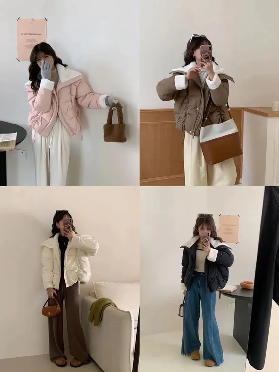 爆款毛毛领羽羽外套